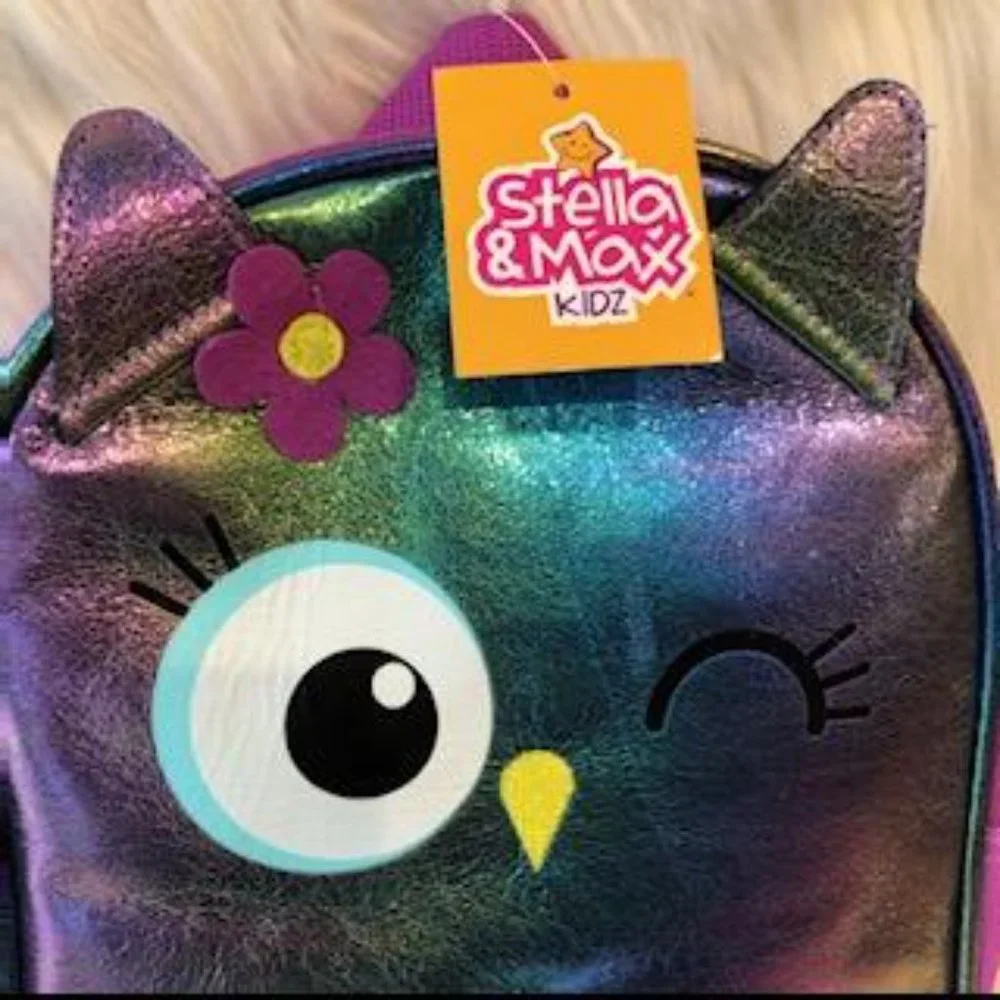 Stella & Max Holographic Owl Kids Backpack